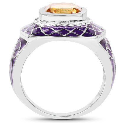 2.00 Carat Genuine Citrine .925 Sterling Silver Ring by Bids.com