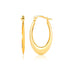 14k Yellow Gold Puffed Graduated Open Oval Earrings by Bids.com