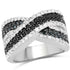 1.57 Carat Genuine Blue Diamond, White Diamond & Black Diamond .925 Sterling Silver Ring by Bids.com
