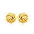 14k Yellow Gold Love Knot with Ridge Texture Earrings  DestGlow