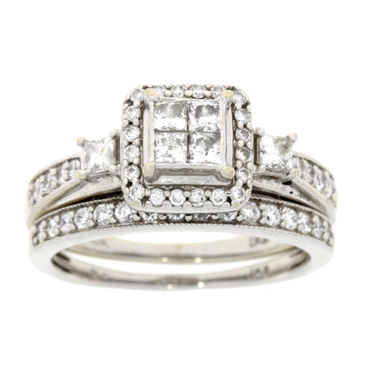 1.00ct Diamond Engagement Ring Set 10KT White Gold by Bids.com