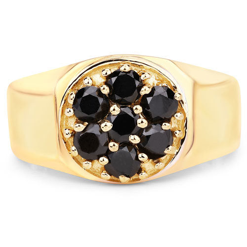 0.91 Carat Genuine Black Diamond .925 Sterling Silver Ring by Bids.com