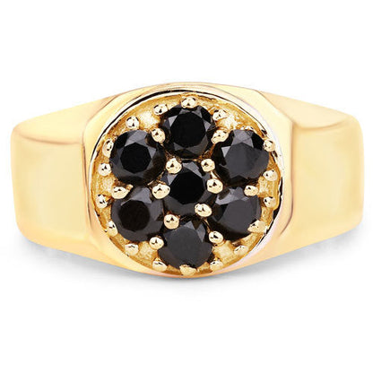 0.91 Carat Genuine Black Diamond .925 Sterling Silver Ring by Bids.com