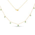 0.90 Carat Genuine Zambian Emerald 10K Yellow Gold Necklace  DestGlow