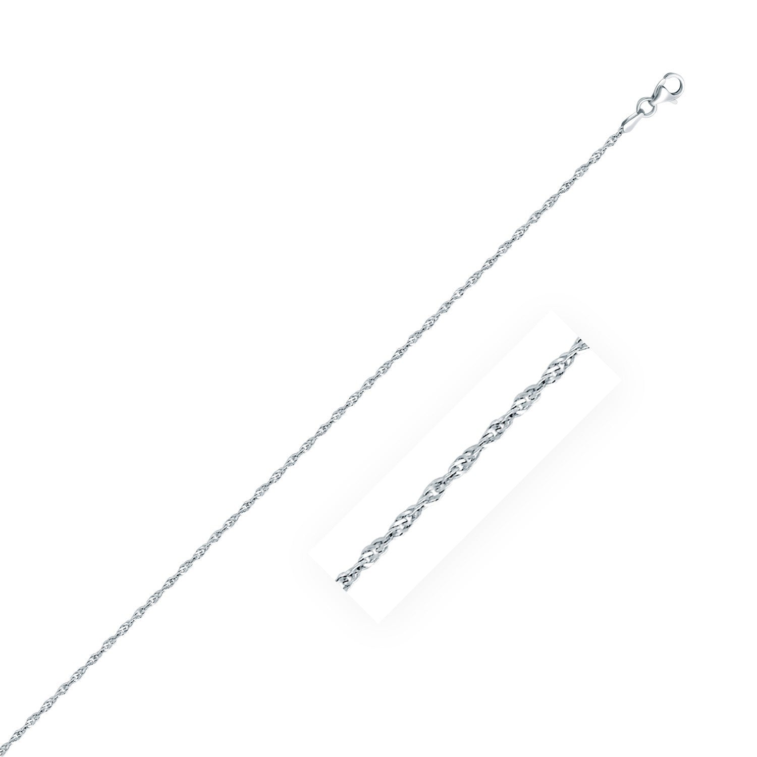 Sterling Silver 2.0mm Singapore Style Chain by Bids.com