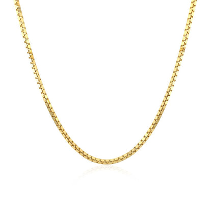 10k Yellow Gold Classic Box Chain (1.40 mm) by Bids.com