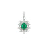 1.43ct Emerald Diamond Fashion Pendants 14KT White Gold by Bids.com