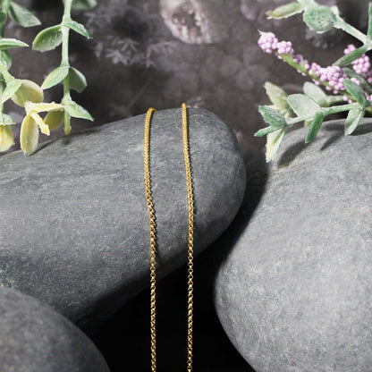 14k Yellow Gold Diamond Cut Rolo Chain 1.1mm by Bids.com