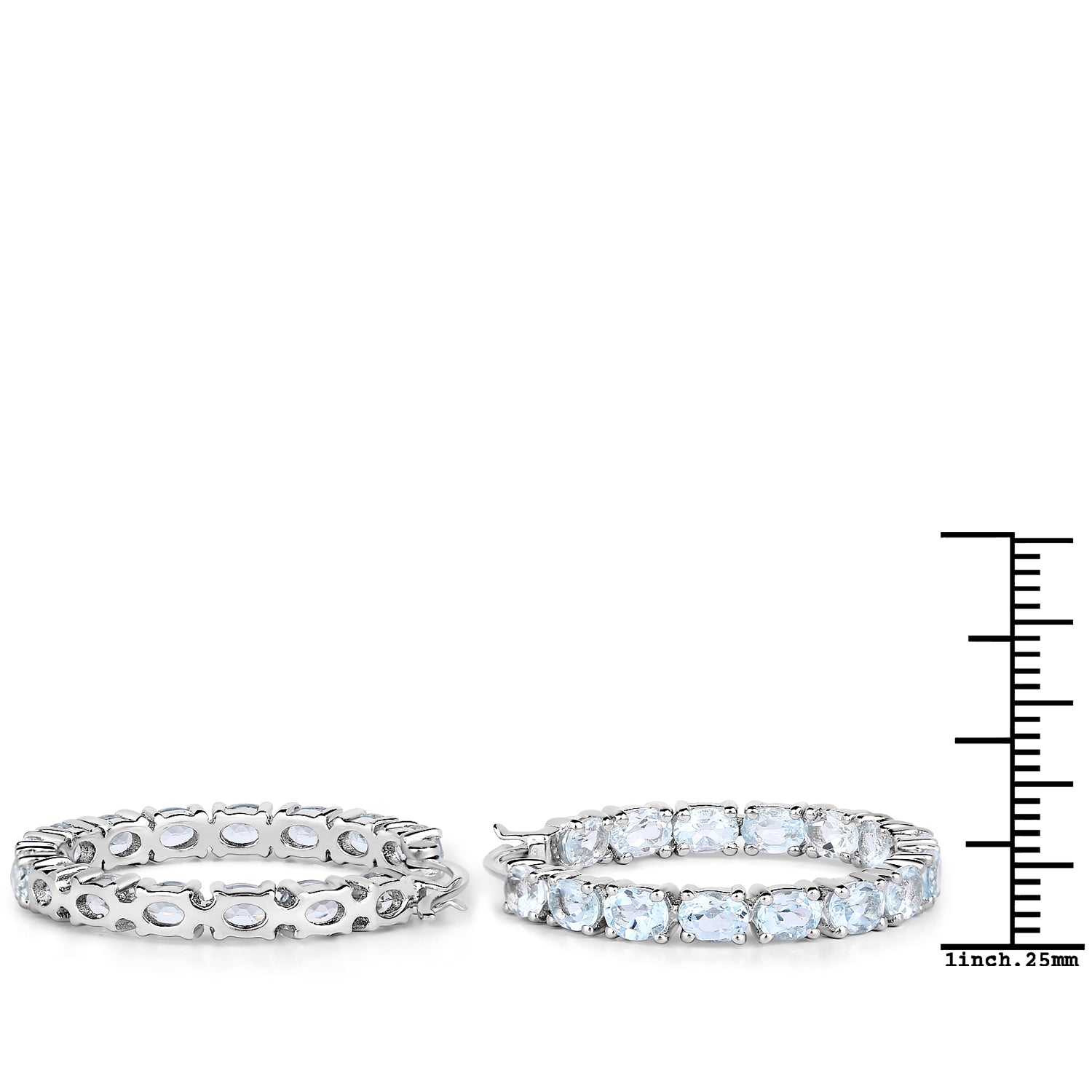 5.70 Carat Genuine Blue Topaz .925 Sterling Silver Earrings by Bids.com