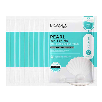 12Pc Rose Flower Extract Face Mask Korean Whitening Sheet Mask Moisturizing Mask Nourishing Skincare Facial Korean Fresh Product