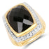 14K Yellow Gold Plated 11.00 Carat Genuine Black Onyx .925 Sterling Silver Ring by Bids.com