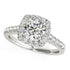 Square Shape Halo Diamond Engagement Ring in 14k White Gold (1 1/2 cttw) by Bids.com