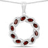 2.33 Carat Genuine Garnet and White Topaz .925 Sterling Silver Pendant by Bids.com