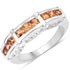 1.08 Carat Genuine Orange Sapphire .925 Sterling Silver Ring by Bids.com