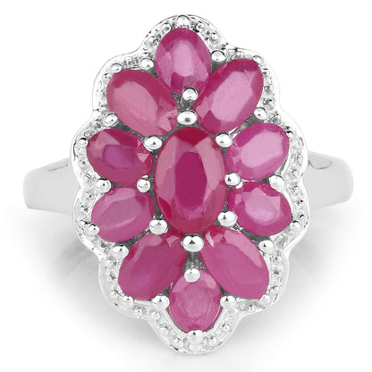3.05 Carat Glass Filled Ruby .925 Sterling Silver Ring by Bids.com