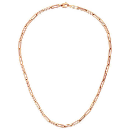 14K Rose Gold Bold Paperclip Chain (4.2 mm) by Bids.com