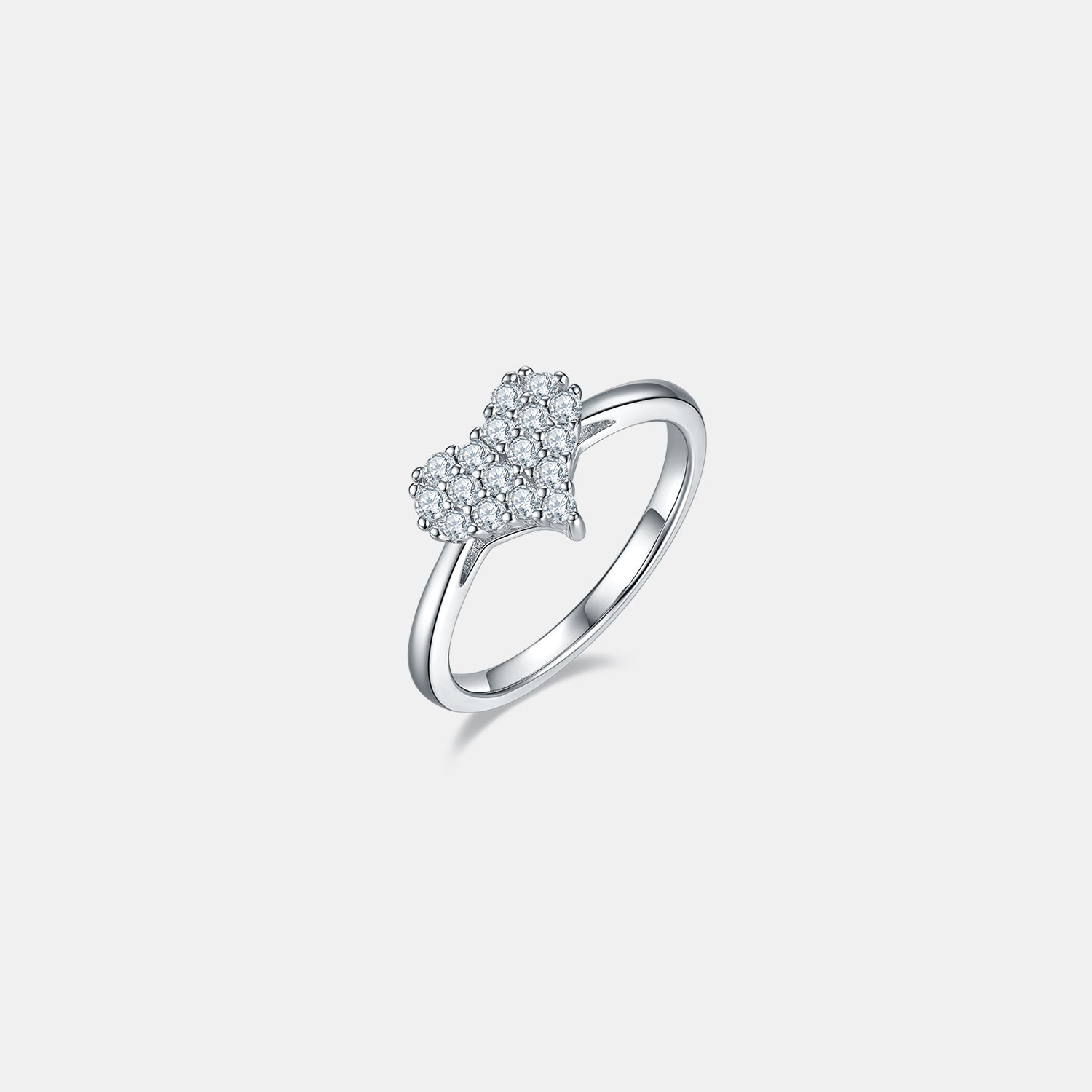 Sparkala™ Pure Sterling Silver Heart Ring - DestGlow