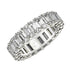 Emerald Cut Lab Grown Diamond Eternity Ring in 14k White Gold (3 cttw FG/VS2)  DestGlow