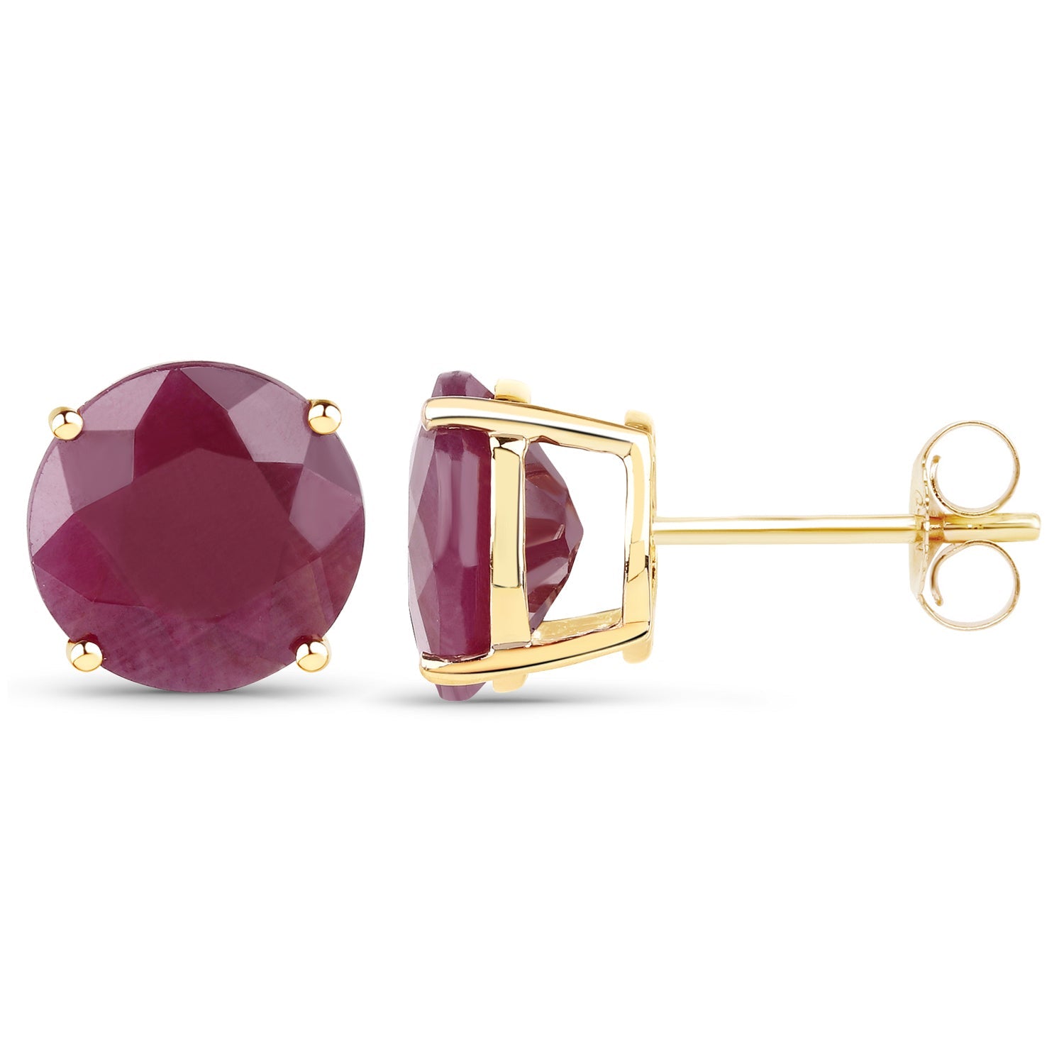 7.40 Carat Genuine Ruby 14K Yellow Gold Earrings by Bids.com