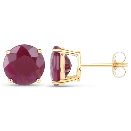 7.40 Carat Genuine Ruby 14K Yellow Gold Earrings by Bids.com