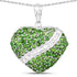 4.51 Carat Genuine Chrome Diopside and White Topaz .925 Sterling Silver Pendant by Bids.com