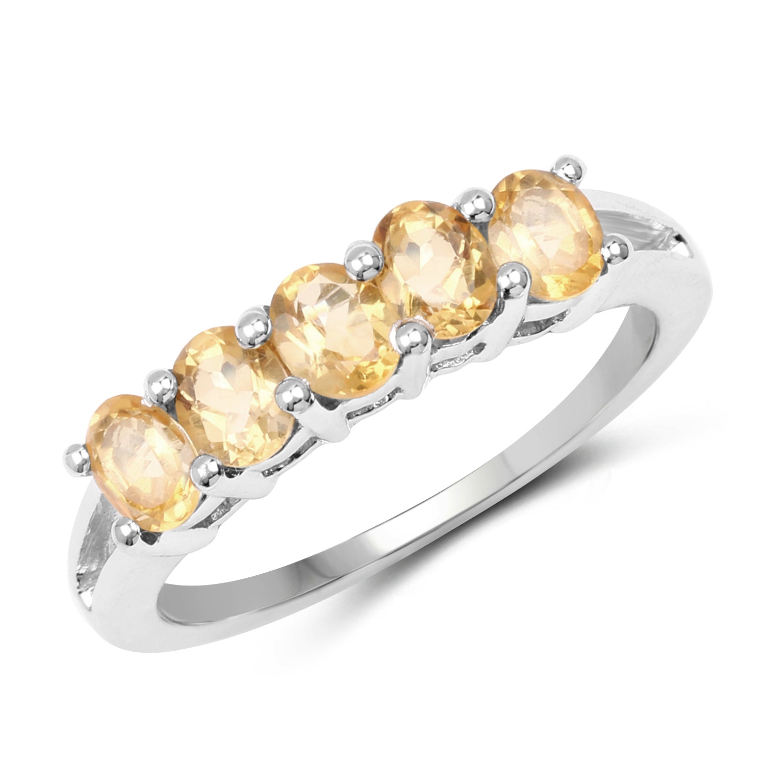 1.75 Carat Genuine Citrine .925 Sterling Silver Ring  DestGlow