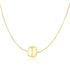 14k Yellow Gold Necklace with Shiny Barrel Bead Charm by Bids.com