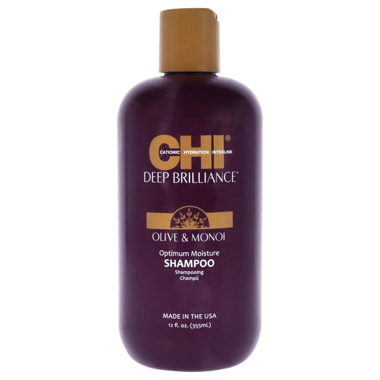 CHI Deep Brilliance Optimum Moisture Shampoo, 12 oz