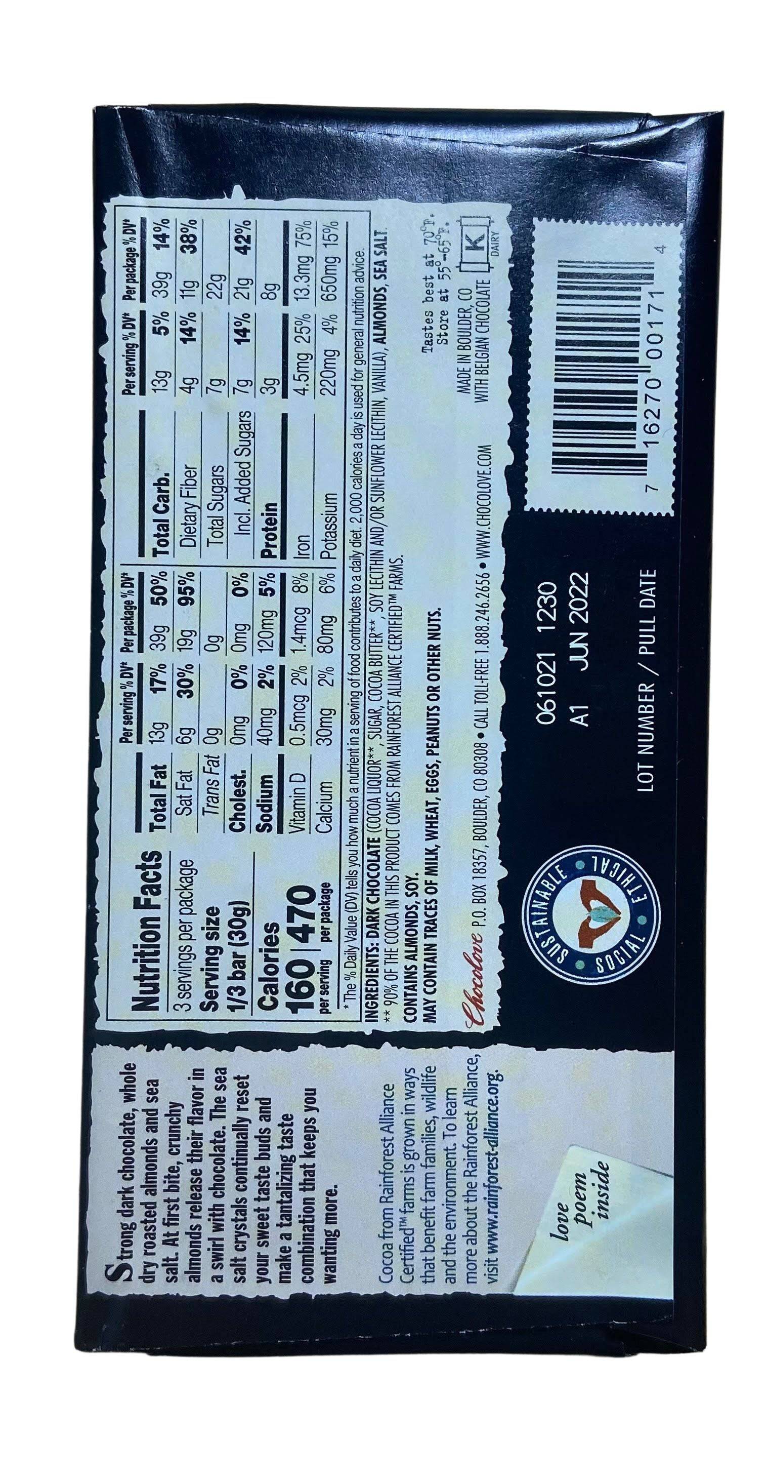 Chocolate Bars, Dark, Chocolove by Country Life Natural Foods