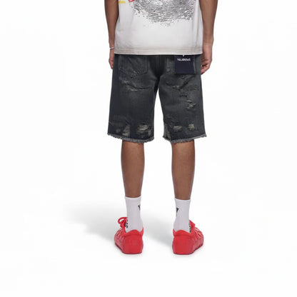 Valabasas Clipped Jorts - Dark Dirty Blue by Denim Exchange