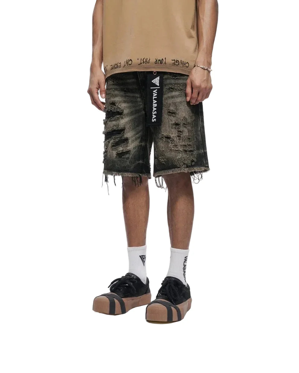 Valabasas Clipped Jorts - Grey Washed by Denim Exchange
