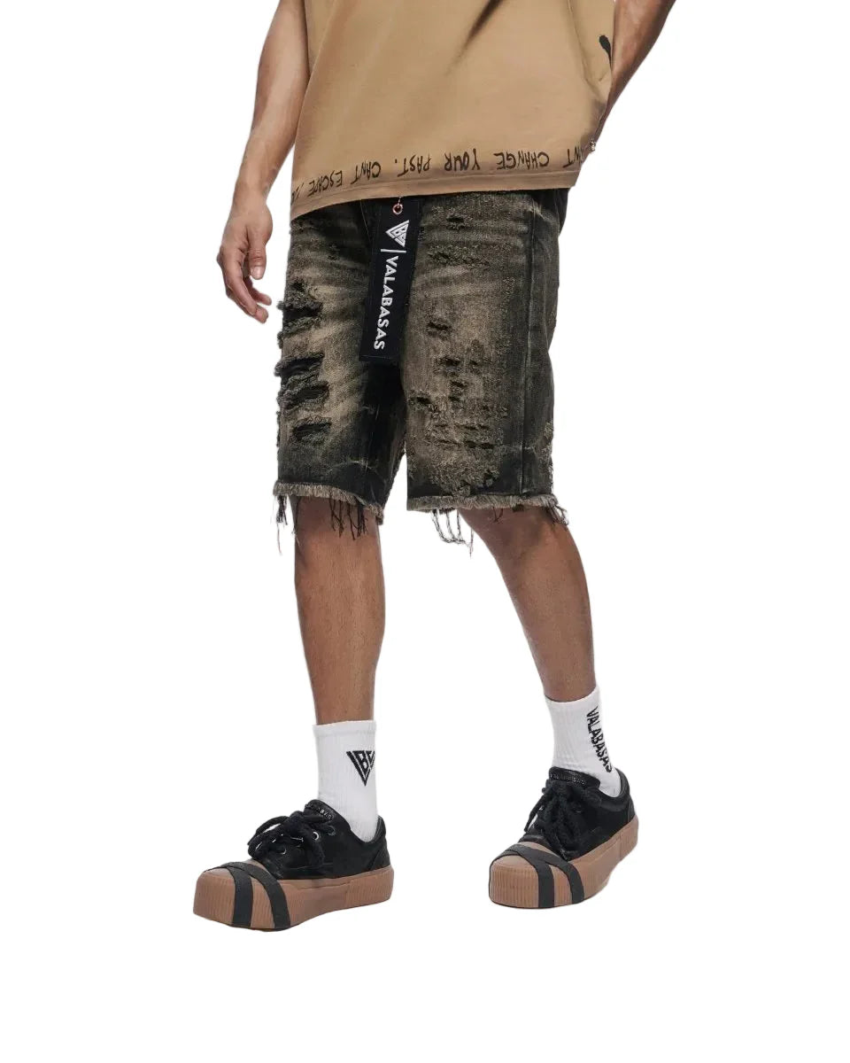 Valabasas Clipped Jorts - Grey Washed by Denim Exchange