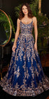 Ladivine CM323 Long A-line Glitter Print Ball Gown by DiscountDressShop