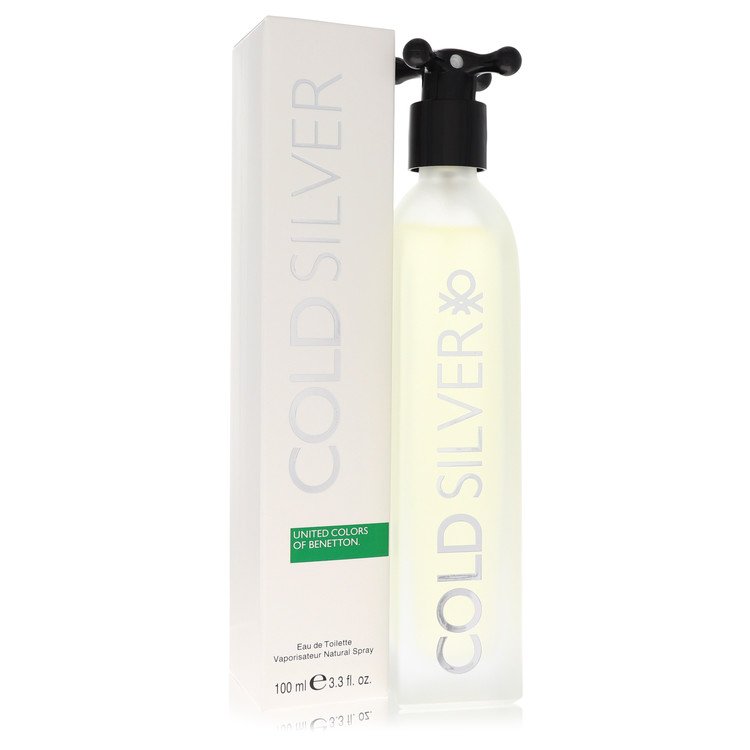 Cold Silver by Benetton Eau De Toilette Spray 3.3 oz for Men 