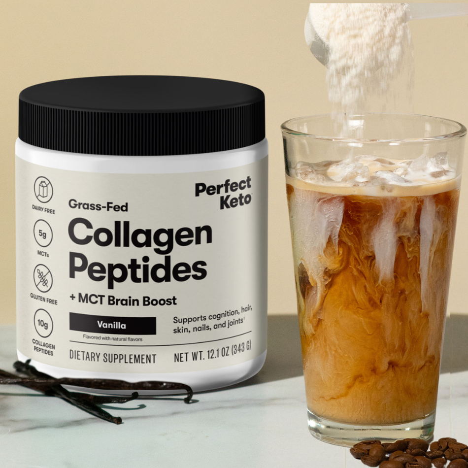 Grass-Fed Collagen Peptides &amp; MCT Brain Boost by Perfect Keto