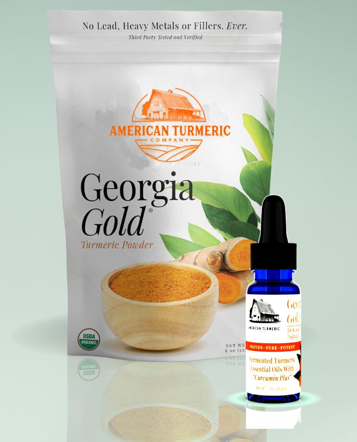 Organic Turmeric Powder &amp; Fermented Turmeric Oil Bundle – Clean Support for Vitality by America&