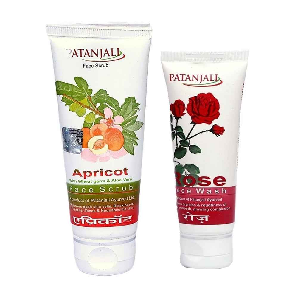 Patanjali Apricot Face Scrub Plus Rose Face Wash