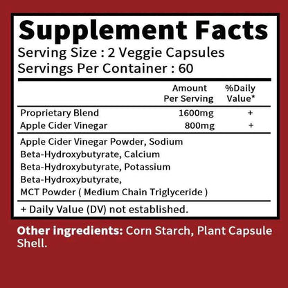 Fat Burning Apple Cider Vinegar Pills 120 Caps