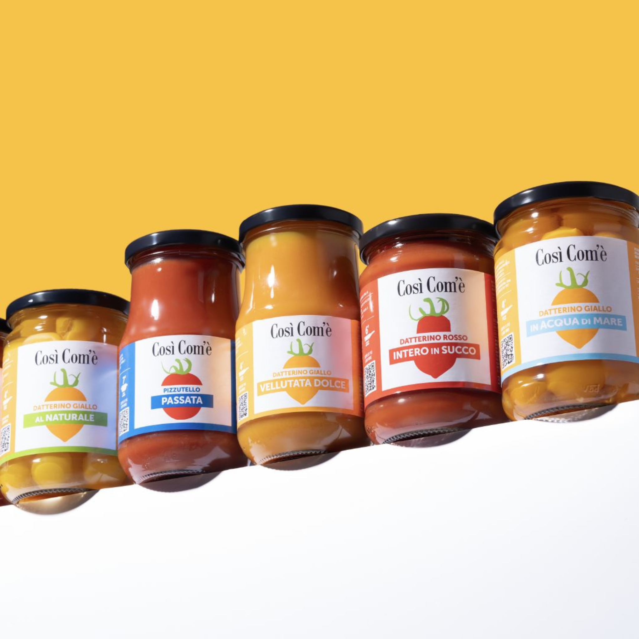 Così Comè, Whole Yellow Datterini Tomatoes in Sea Water, (12.354 oz) 350g