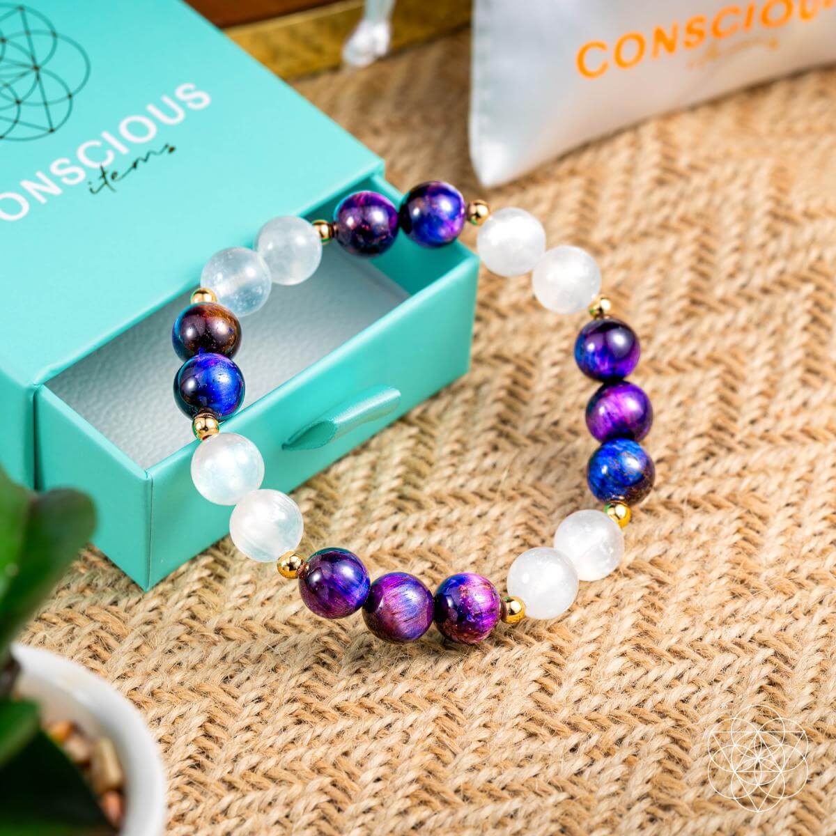 Cosmic Energy Amplifier - Galaxy Tiger’S Eye Bracelet - DestGlow