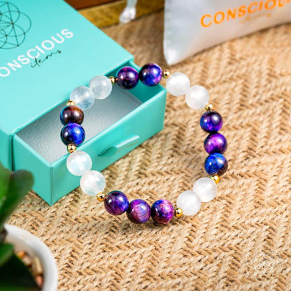 Cosmic Energy Amplifier - Galaxy Tiger’S Eye Bracelet - DestGlow