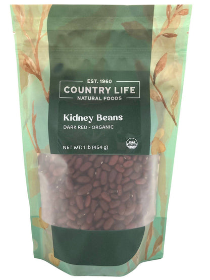 Kidney Beans, Dark Red, Organic by Country Life Natural Foods