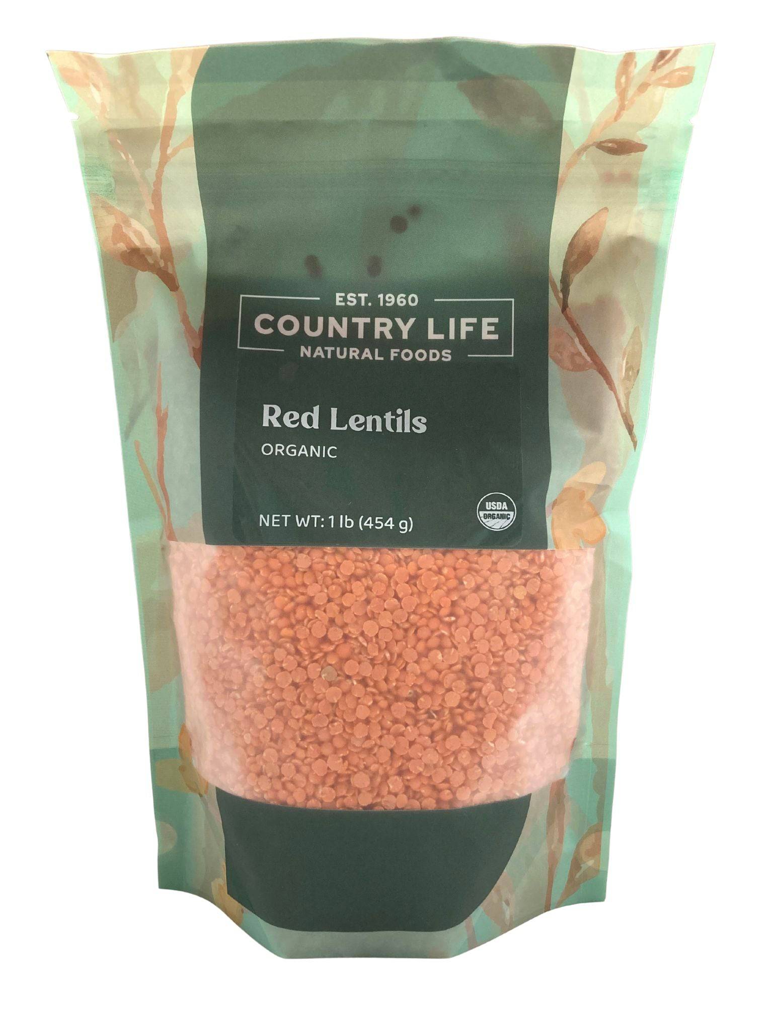 Red Lentils, Split, Organic by Country Life Natural Foods