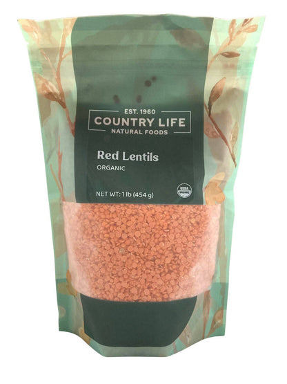 Red Lentils, Split, Organic by Country Life Natural Foods