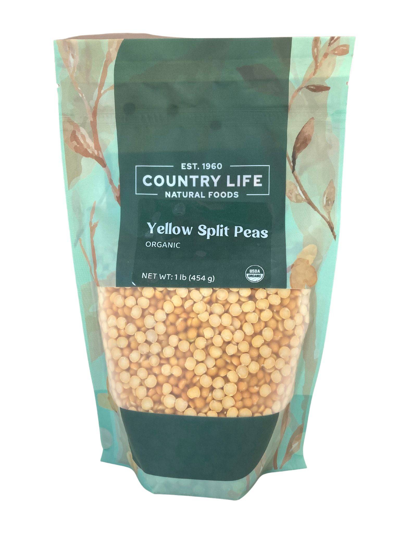Peas, Yellow, Organic, Split by Country Life Natural Foods