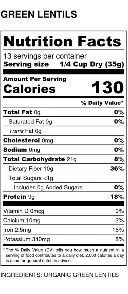Green Lentils by Country Life Natural Foods