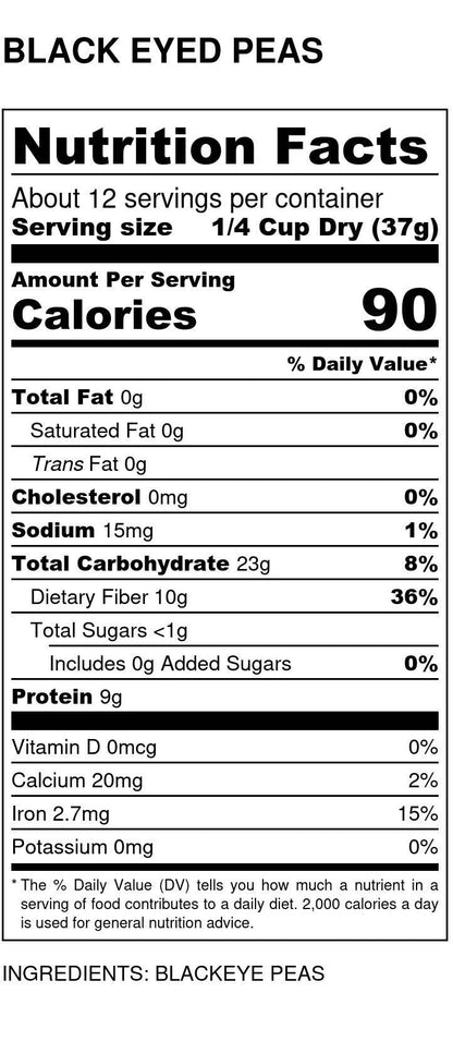 Black-Eyed Peas, Organic by Country Life Natural Foods