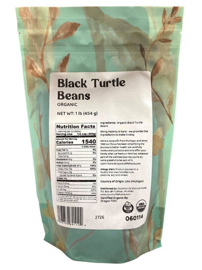 Black Turtle Beans, Organic by Country Life Natural Foods