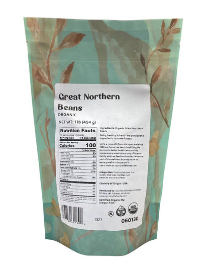 Great Northern Beans, Organic by Country Life Natural Foods