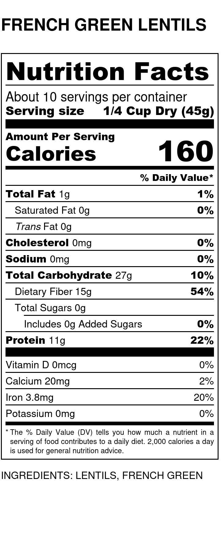 French Lentils, Organic by Country Life Natural Foods